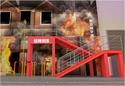 模擬火災(zāi)高空緩降逃生體驗系統(tǒng)